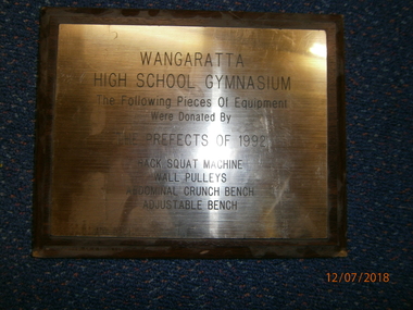 WHS Plaque, 1992