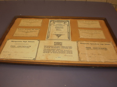WAHS Mounted Certificates, Circa 1917