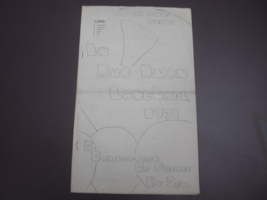 WTS Student Creative writing book, 1971