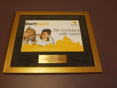 WHS Framed Certificate, 2010