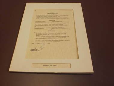 WHS Framed Certificate, 2008