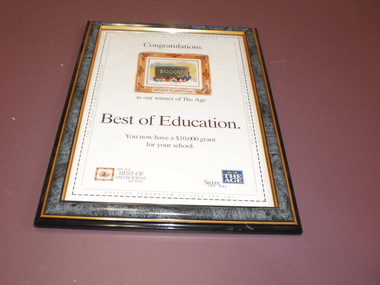 WHS Framed Certificate
