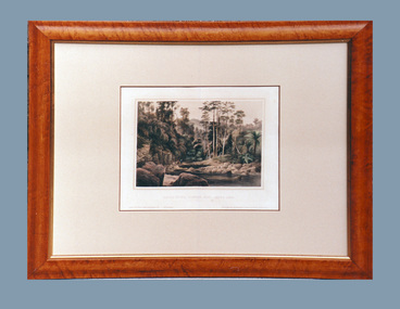 Framed lithograph featuring Agnes River, Corner Inlet, Gippsland, 1983