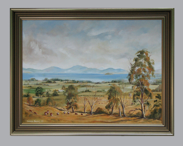 Framed oil painting, McDonalds Property Toora, 1983