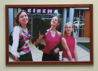 Photograph, Framed, Talia and Stephanie Foster with Hannah Osborne outside Stadium Cinema, Leongatha 2003, 2003