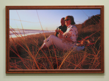 Photograph, Framed, Sandy and Terry with dog Jack at Venus Bay 2003, 2003