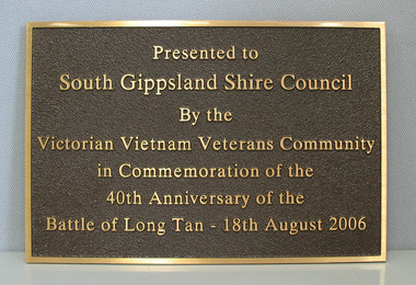 Plaque, Brass, 2006