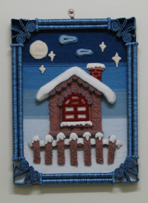 Frame, Woven, Chinese House in Snow, 1990s