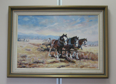 Painting, Framed, Draught Horses
