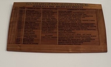 Board, Honour, SGSC Australia Day Award Recipients, 1997