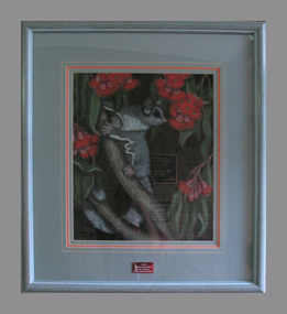 Pastel, Framed, Fauna in the night, 1992