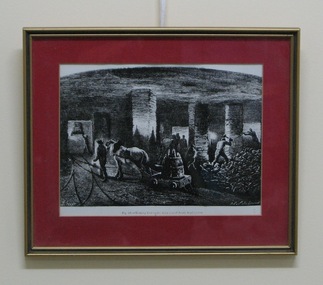 Lithograph, Framed, Working Coal - South Staffordshire