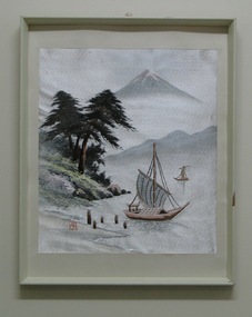 Embroidery, Framed, Japanese Landscape