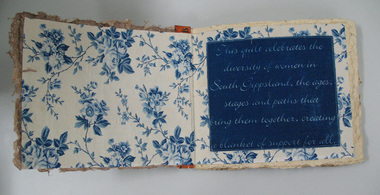 Artwork, other - Quilt and accompanying book, South Gippsland Community Quilt, 2004