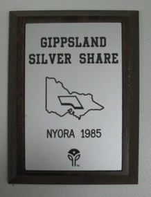 Plaque, Gippsland Silver Share