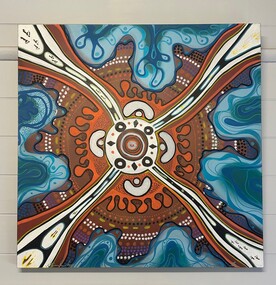 Painting, Steven Ulula Parker, Djambana (Gathering Place)