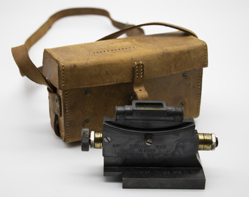 Functional object - Clinometer sight in leather carrying case