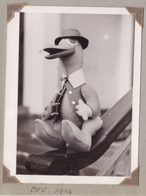 Photograph, Taken of a toy duck which was made in workshops that were established to assist rehabilitating tuberculosis patients at Gresswell Sanitorium, in 1944, 1944