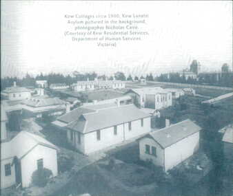 Photograph, An historic photo, taken by the famous photographer Nicholas Caire, of Kew Cottages Circa 1900, with Willsmere in the background - Department Of Health - Publicity Photographs