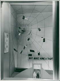 Photograph, "Why Make a Home a Trap" display promoting home safety and food handling - Department of Health - Publicity material
