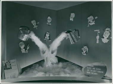 Photograph, "Burns & Scalds are the Most Common Home Hazards" promotional display on home safety and hot cooking materials  - Department of Health - Publicity material
