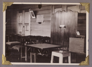 Photograph, A photo of furniture, including chairs, wardrobe, and a bridge table made by patients at Gresswell Sanitorium, Mont Park
