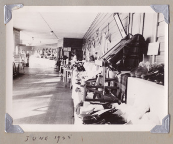 Photograph, Display of items made by patients such as leather goods, toys and wood work - June 1945 - Gresswell Tuberculosis Sanitorium - Mont Park