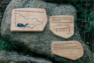 Photograph, Parkville Youth Training Centre - Plaque title "The Western Basalt Plains of Victoria"