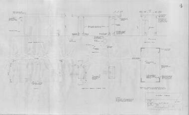 Photograph, Architectural drawing, provided by the Department of Public Works, of an autopsy table for Ballarat Mental Hospital. The plan is dated 09/01/1959 - Regional & District Hospital Collection - Department of Health & Human Services (DHHS)