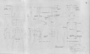 Photograph, Architectural drawing, provided by the Department of Public Works, of an autopsy table for Ballarat Mental Hospital. The plan is dated 09/01/1959 - Regional & District Hospital Collection - Department of Health & Human Services (DHHS)