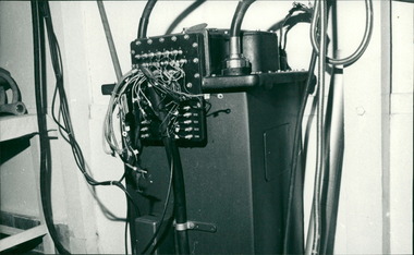 Photograph, Part of a Siemens X-ray machine donated through Ziarah the Gull Force Association pilgrimages to Ambon & Caltex Pacific Indonesia & Fairfield Hospital donations - from Dr John Forbes photo albums of Ambon Hospital Circa 1970 to 1971