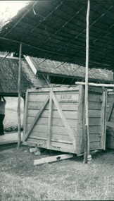 Photograph, “The 300 KW generator donated by Caltex is ready for installation” donated by Caltex Pacific Indonesia to Ambon Hospital Indonesia - Photo taken from Dr John Forbes photo albums - Ambon Hospital Circa 1970 to 1971