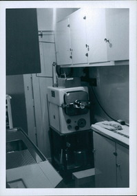 Interior – Surgical Instruments - View of the autoclave which is used to sterilize surgical instruments – Redcliffs District Hospital buildings - Regional & District Hospital Collection - Department of Health & Human Services (DHHS)