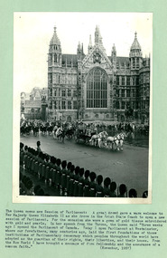 The Queen on her way to open a new Session of Parliament November 1957 - Department of Health – National Fitness Office (Sports & Recreation) – Historical Press Release Photo Collection