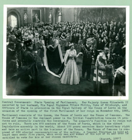 Queen Elizabeth the 2nd (II) and the opening of the first Parliament of her reign on November the 4th 1952 - Department of Health – National Fitness Office (Sports & Recreation) – Historical Press Release Photo Collection