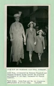 Queen Mary and Princesses Elizabeth and Margaret attending the Royal Tournament at Olympia on 22/05/1939 - Department of Health – National Fitness Office (Sports & Recreation) – Historical Press Release Photo Collection