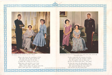 King George the Sixth (VI), the Queen Mother, and Princess Maragaret & The Governor of Victoria Sir Dallas Brooks and Family - Department of Health – National Fitness Office (Sports & Recreation) – Historical Press Release Photo Collection
