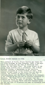 Prince Charles at 5 years old (14/11/1953) - Department of Health – National Fitness Office (Sports & Recreation) – Historical Press Release Photo Collection