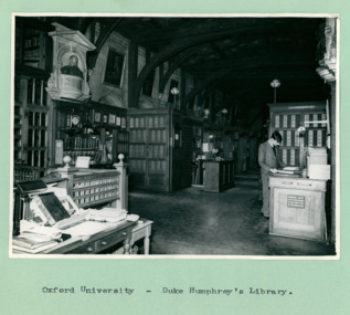 Duke Humphrey's Library at Oxford University - Department of Health – National Fitness Office (Sports & Recreation) – Historical Press Release Photo Collection
