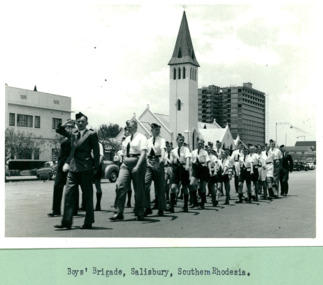 The Boys' Brigade taking the Salute in Salisbury Southern Rhodesia Circa 1954 - Department of Health – National Fitness Office (Sports & Recreation) – Historical Press Release Photo Collection