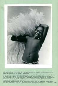A photo of a boy helping with the sisal harvest at Dar es Salaam in Tanganyika, East Africa, November 1956 - Department of Health – National Fitness Office (Sports & Recreation) – Historical Press Release Photo Collection