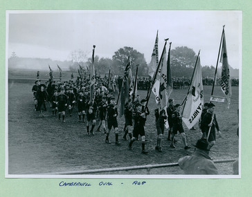 Photos of a rally held at the Camberwell Sports Ground in 1948, Melbourne, Australia - 4 of 5 photos - Department of Health – National Fitness Office (Sports & Recreation) – Historical Press Release Photo Collection