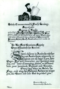 Messages of Loyalty to Queen Elizabeth II from Narracoorte Primary School South Australia 01/05/1960 - 1 of 5 photos - Department of Health – National Fitness Office (Sports & Recreation) – Historical Press Release Photo Collection