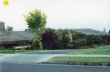 Photograph, Colanda Grounds - Exterior of Administration from main driveway