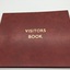 Faux leather covered book for Wodonga Council visitors to sign.