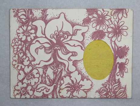 Front of a Sarah Coventry jewellery polishing cloth.