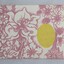 Front of a Sarah Coventry jewellery polishing cloth, with a 5 cm black and white scale.