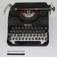 Black vintage typewriter 