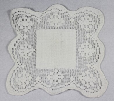 Haeusler Collection Hand Stitched White Lace Doily