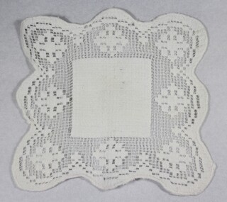 Haeusler Collection Hand Stitched White Lace Doily